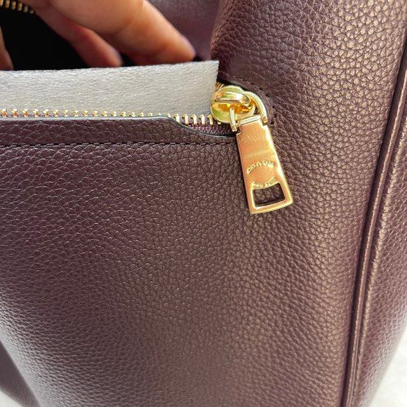 NWT COACH Chaise Pebble Leather Zip Crossbody Bag - Picture 11 of 14